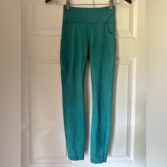 NWOT Lululemon Invigorate High-Rise Tight 25” in Crunch Teal Lagoon size 2 - Picture 4 of 9
